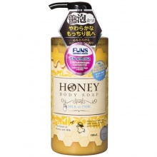 Гель для душа увлажняющий с экстрактом меда и молока 500 мл, FUNS Honey Milk